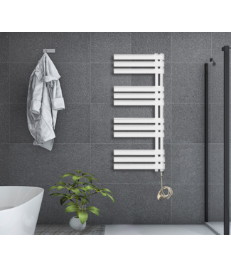 Oppio 164x40 cm - Oppio Elite E-Basis Wit (Ral 9016) elektrische Handdoekradiator 764 Watt