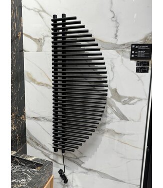 Oppio 125x50 cm - Oppio Harp E-Basis elektrische handdoekradiator - Zwart (Ral 9005) Oppio 125x50 cm - Oppio Harp E-Basis elektrische handdoekradiator - Zwart (Ral 9005)