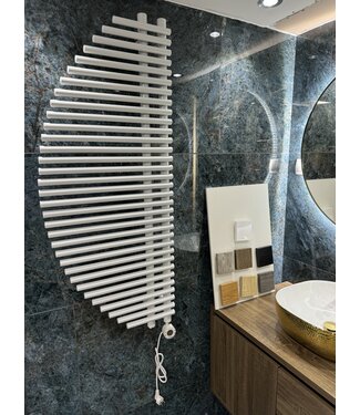 Oppio 125x50 cm - Radiateur sèche-serviettes électrique Oppio Harp Eco Digital - Blanc (Ral 9016)