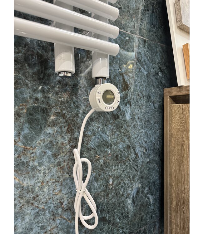  125x50 cm – Oppio Harp ECO Digital WiFi elektrische handdoekradiator – Wit (RAL 9016)
