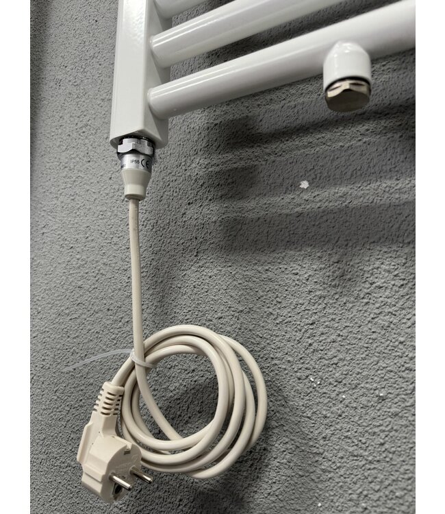  180x50 cm - Oppio E-Basis Wit (Ral 9016) elektrische Handdoekradiator 1067 Watt