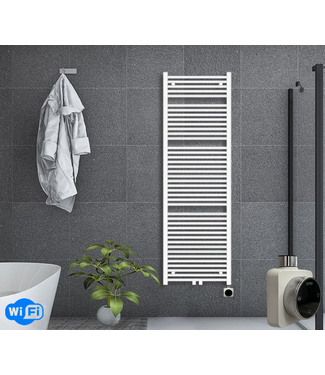 Oppio 140x40 cm - Oppio Smart WiFi Wit (Ral 9016) elektrische Handdoekradiator 632 Watt