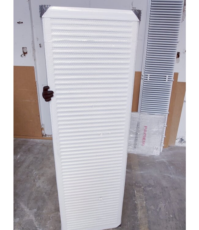  Outlet #65 - 60x200 cm Type 22 - 4378 Watt - Oppio Paneelradiator Compact 6 geribbelde voorzijde - Wit (Ral 9016)