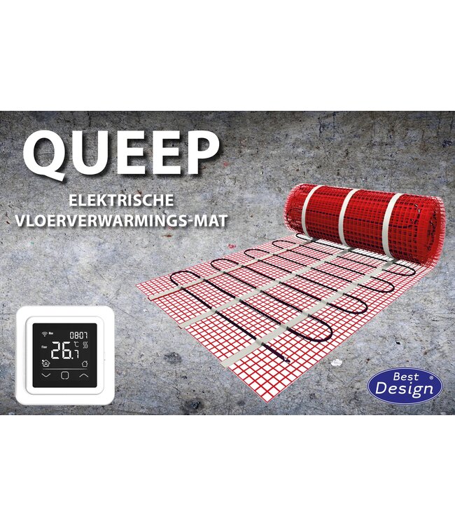  Queep elektrische vloerverwarmings-mat 10.0 m2