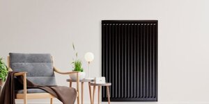 Zwarte radiator als eyecatcher in huis