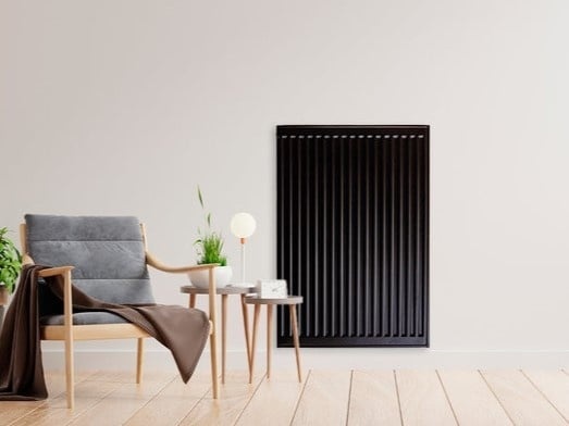 Radiateur noire comme point focal dans la maison
