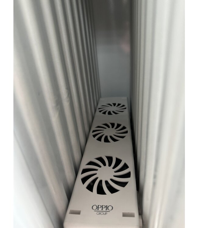  160x40 cm Type 22 - 2093 Watt - ECA Hybride Verticale radiator gegroefde voorzijde - Wit (Ral 9016)