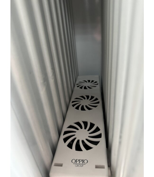  200x70 cm Type 22 - 4544 Watt - ECA Hybride Verticale radiator gegroefde voorzijde - Wit (Ral 9016)