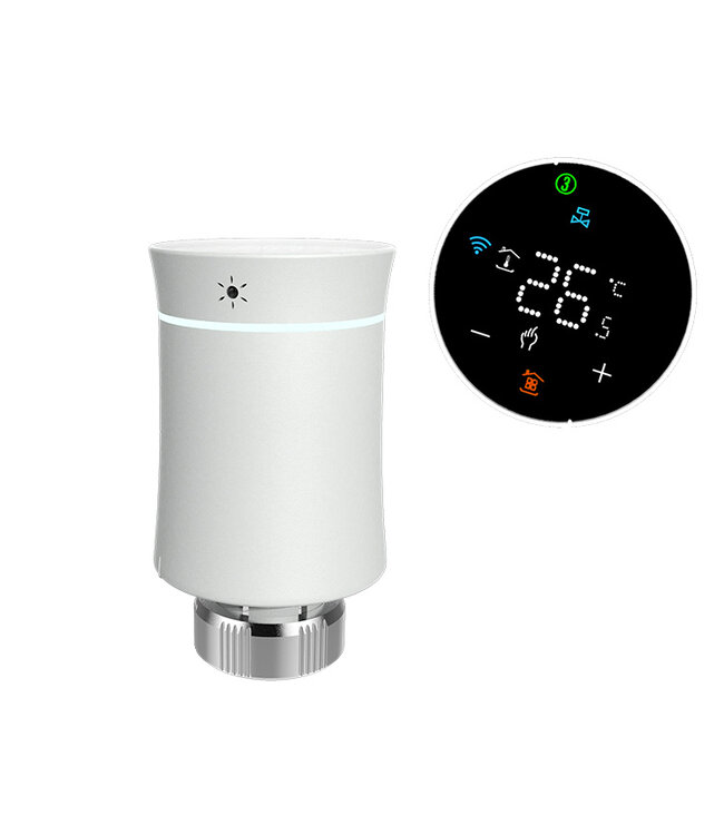  Oppio Smart WiFi-Thermostaatknop met App functie - Kleur Zwart