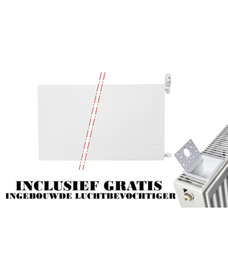 Oppio 60x80 cm Type 22 - 1751 Watt - Oppio Paneelradiator Compact 6 gegroefde voorzijde - Wit (Ral 9016)