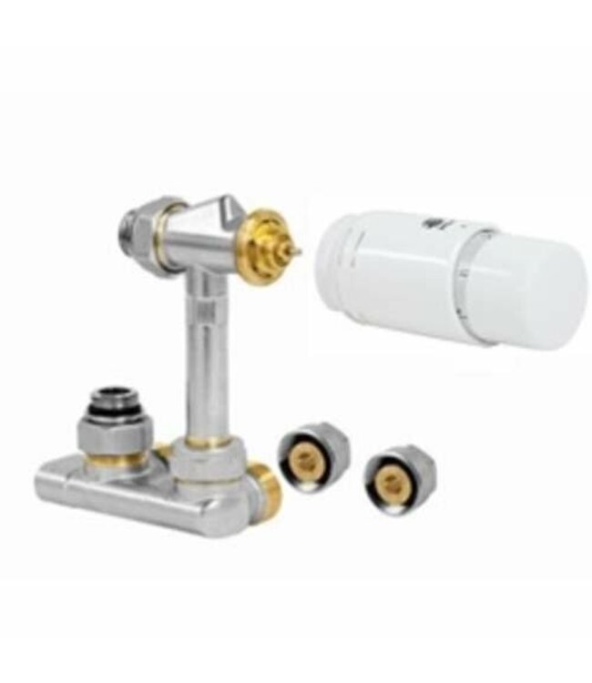  Jaga aansluitset Wit 101 Crossflow 90º naar wand - aanvoer binnenzijde Crossflow H-blok