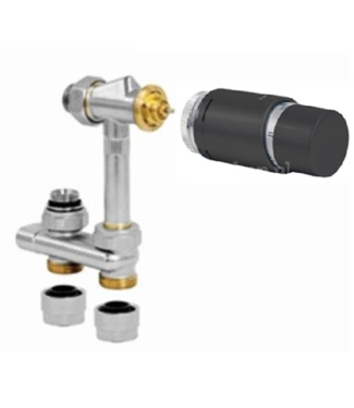 Jaga Jaga raccord Noir 102 Crossflow 180º vers le sol - alimentation intérieure du bloc H Crossflow