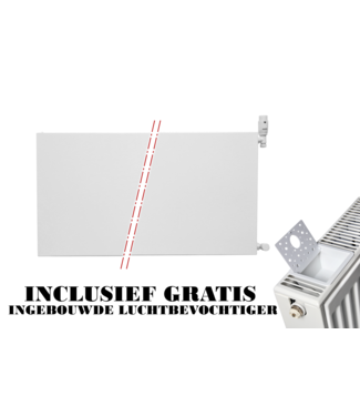 Oppio 40x80 cm Type 22 - 1248 Watt - Oppio Paneelradiator Compact 6 vlakke voorzijde - Wit (Ral 9016)