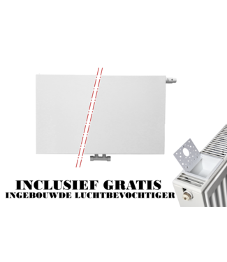 ECA 40x60 cm Type 22 - 968 Watt - ECA Paneelradiator Compact 8 vlakke voorzijde - Wit (Ral 9016)