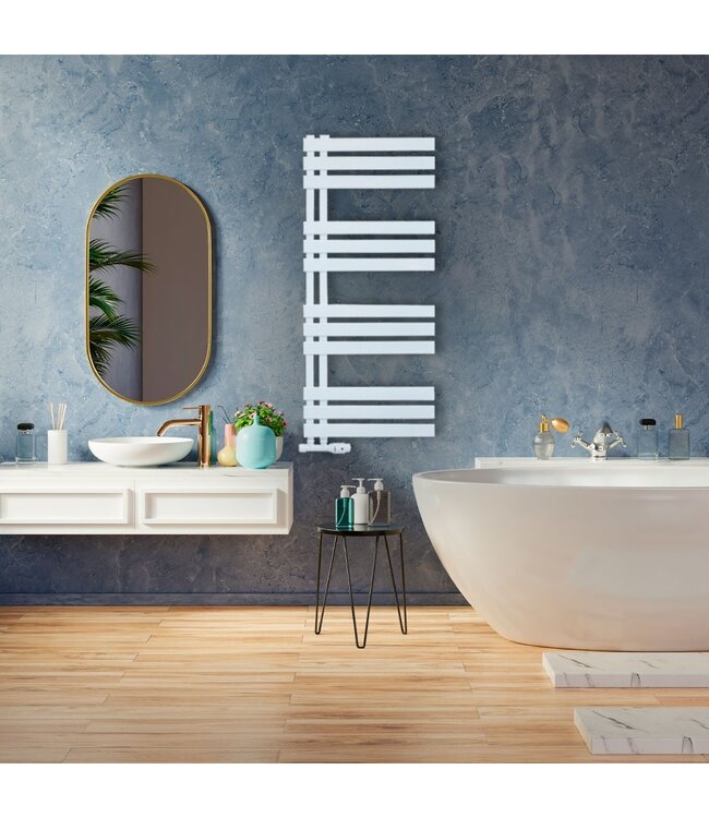  Outlet #132 - 164x60 cm - 1122 Watt - Oppio Elite Handdoekradiator - Wit (Ral 9016)