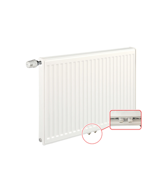 ECA 60x80 cm Type 11 - 940 Watt - ECA Paneelradiator Compact 8 geribbelde voorzijde - Wit (Ral 9016)