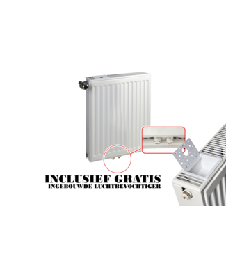ECA 90x100 cm Type 22 - 2934 watts - ECA Radiateur à panneaux Compact 8 à façade nervurée - Blanc (Ral 9016)