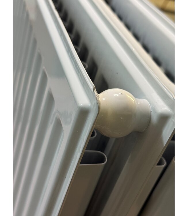  Outlet #159 - 50x80 cm Type 33 - 2203 Watt - ECA Paneelradiator Compact 8 geribbelde voorzijde - Wit (Ral 9016)