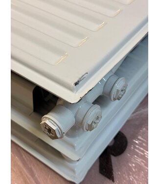 ECA Sortie #159 - 50x80 cm Type 33 - 2203 watts - ECA Radiateur à panneaux Compact 8 à façade nervurée - Blanc (Ral 9016)