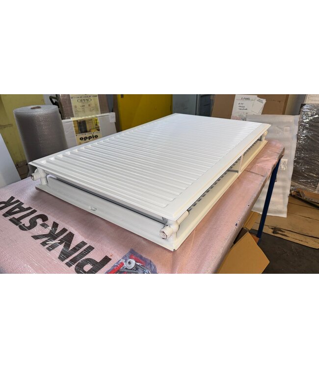  Outlet #164 - 60x100 cm Type 22 - 2189 Watt - Oppio Paneelradiator Compact 6 geribbelde voorzijde - Wit (Ral 9016)