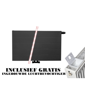 ECA 40x60 cm Type 22 - 968 Watt - ECA Radiateur panneau Compact 8 rainures - Noir mat (Ral 9005)