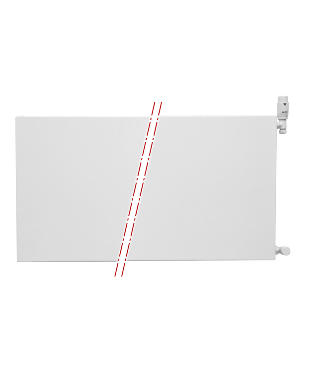  30x220 cm Type 22 - 2589 Watt - Oppio radiateur à panneaux avec 6 raccords - face avant lisse - Blanc (RAL 9016)