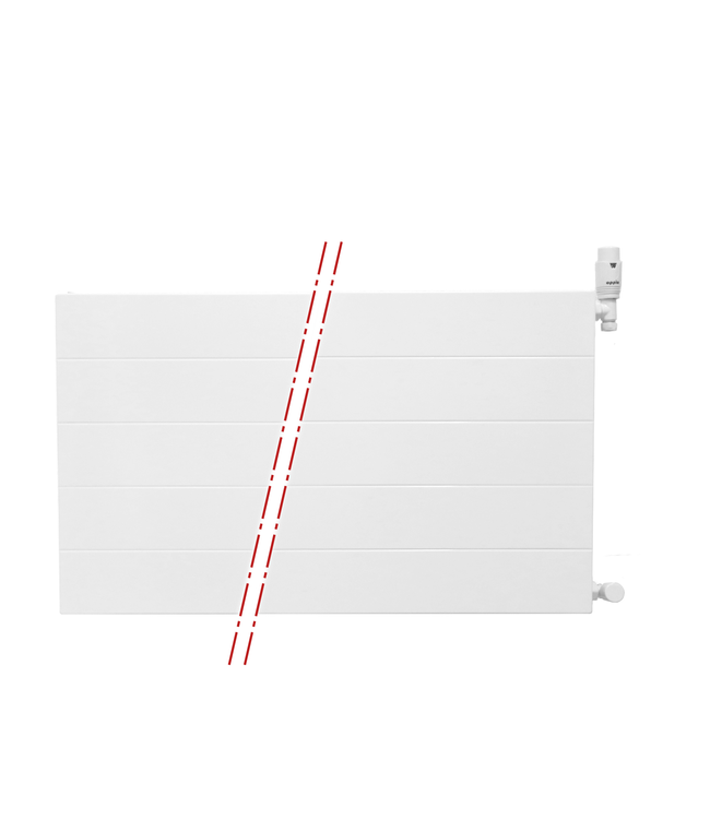  30x200 cm Type 22 - 2353 Watt - Oppio radiateur à panneaux avec 6 raccords - face avant rainurée - Blanc (RAL 9016)