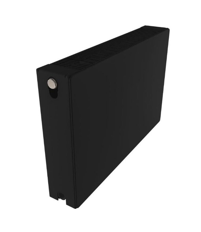  40x80 cm Type 22 - 1248 Watt - ECA Paneelradiator met 8 aansluitingen - vlakke voorzijde - Zwart (RAL 9005)