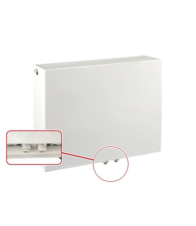  40x80 cm Type 33 - 2115 Watt - Radiateur Panneau Hybride Plat E.C.A avec boosters intégrés - Blanc (RAL 9016)