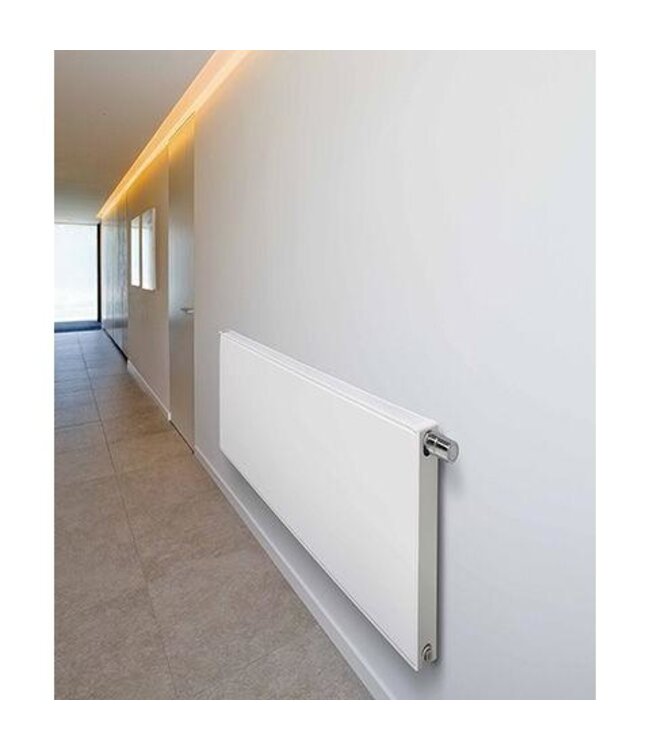  60x140 cm Type 22 - 3525 Watt - ECA Hybride 8+ Vlakke Paneelradiator met ingebouwde boosters - Wit