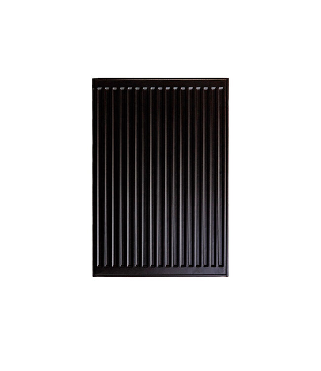  90x100 cm Type 22 - 3374 Watt - ECA Hybride 8+ Geribbelde Paneelradiator met ingebouwde boosters - Zwart