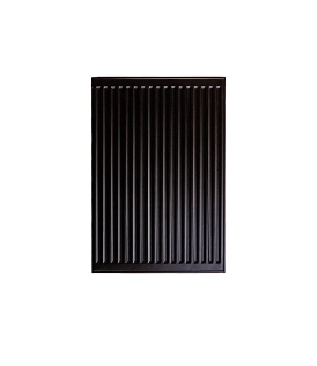  90x120 cm Type 22 8+ Hybride - 4049 Watt - ECA radiateur à panneaux avec 8 raccords - face avant nervurée - Noir