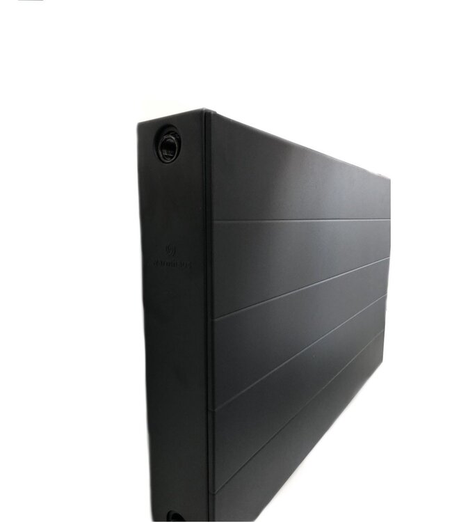  50x100 cm Type 22 8+ Hybride - 2146 Watt - ECA radiateur à panneaux avec 8 raccords - face avant rainurée - Noir
