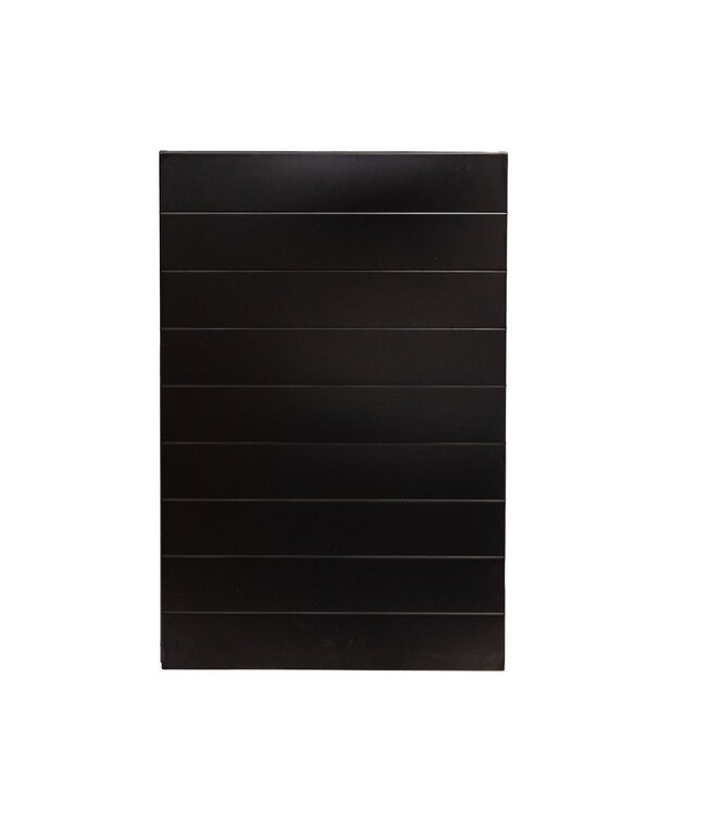  90x80 cm Type 22 8+ Hybride - 2699 Watt - ECA radiateur à panneaux avec 8 raccords - face avant rainurée - Noir
