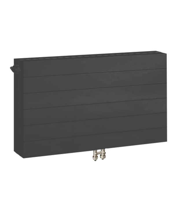  30x160 cm Type 33 8+ Hybride - 3390 Watt - ECA radiateur à panneaux avec 8 raccords - face avant rainurée - Noir