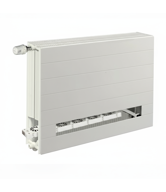  40x80 cm Type 33 - 2115 Watt - E.C.A Hybride Gegroefde Paneelradiator met ingebouwde boosters - Wit (RAL 9016)
