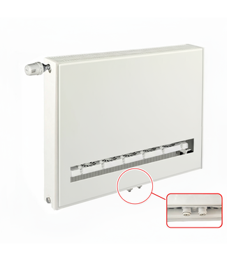 ECA 50x100 cm Type 11 - 1160 Watt - ECA Hybride 8+ Vlakke Paneelradiator met ingebouwde boosters - Wit