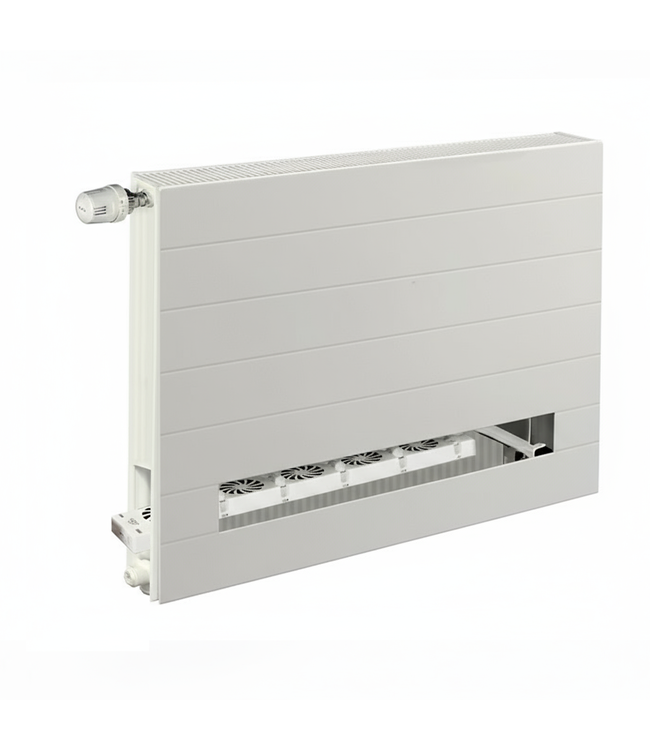  60x100 cm Type 11 8+ Hybride - 1331 Watt - ECA radiateur à panneaux avec 8 raccords - face avant rainurée - Blanc