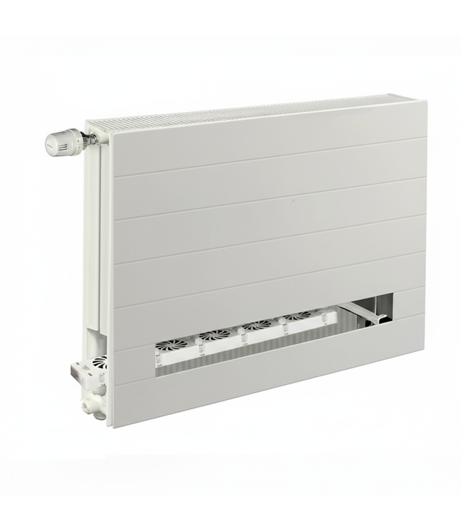  50x120 cm Type 22 8+ Hybride - 2575 Watt - ECA radiateur à panneaux avec 8 raccords - face avant rainurée - Blanc