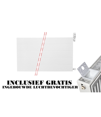 Oppio 60x220 cm Type 22 - 4816 Watt - Oppio Paneelradiator Compact 6 gegroefde voorzijde - Wit (Ral 9016)