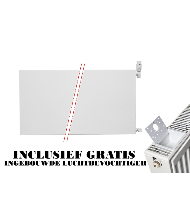  60x220 cm Type 22 - 4816 watts - Radiateur Oppio Panel Compact 6 flat front - Blanc (Ral 9016)
