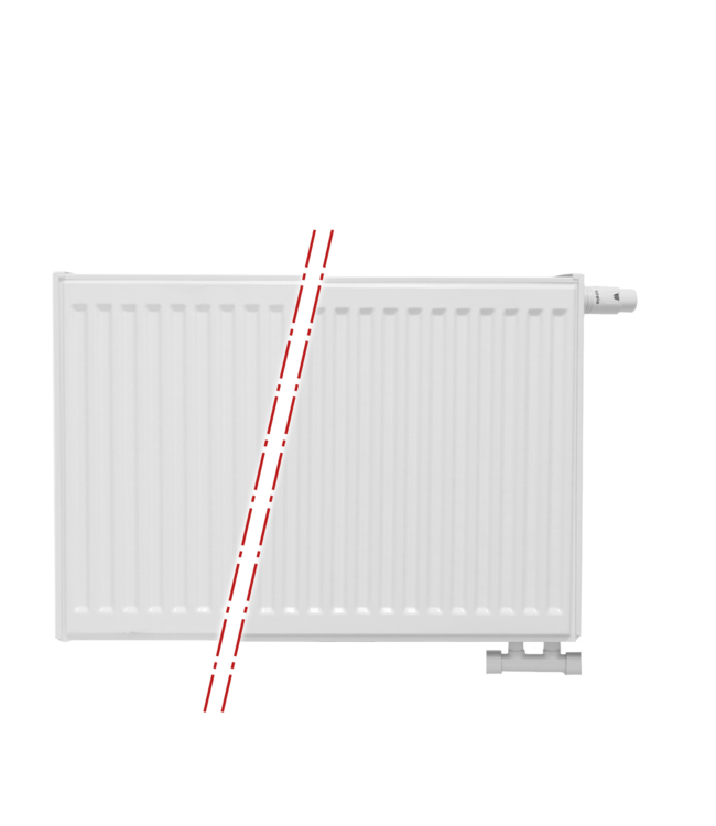  30x200 cm Type 33 8+ Hybride - 4223 Watt - ECA radiateur à panneaux avec 8 raccords - face avant nervurée - Blanc - Copy