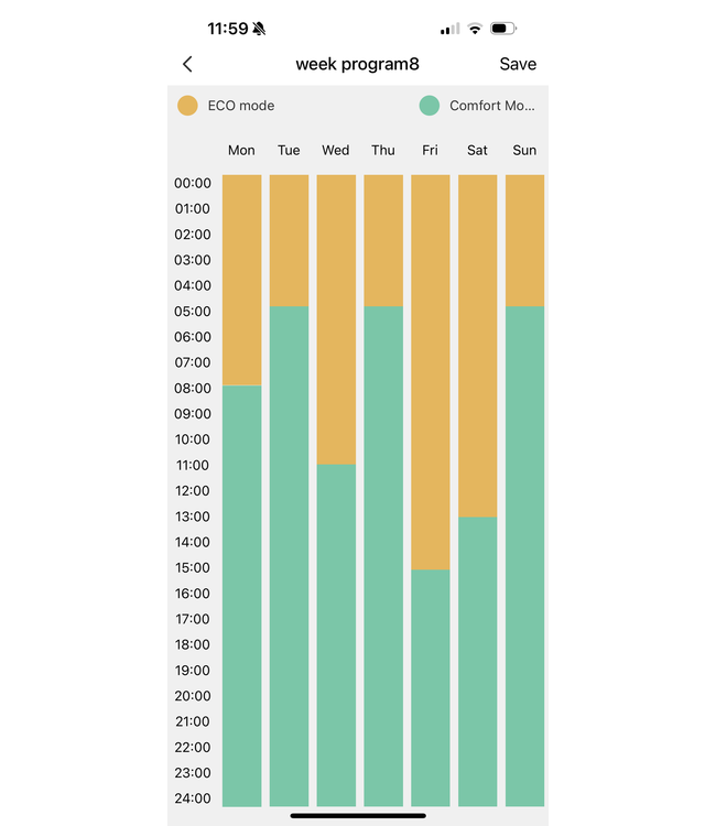  115x60 cm – Radiateur sèche-serviettes électrique Oppio Elite ECO Digital WiFi – Blanc (RAL 9016)