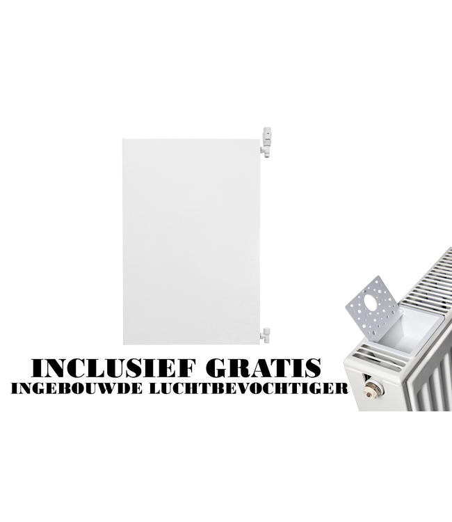  90x40 cm Type 22 - 1167 Watt - Oppio radiateur à panneaux avec 6 raccords - face avant lisse - Blanc (RAL 9016)