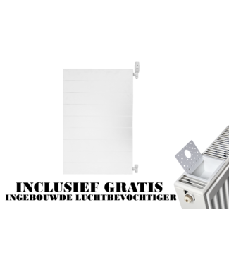 Oppio 90x40 cm Type 22 - 1167 Watt - Oppio Paneelradiator met 6 aansluitingen - gegroefde voorzijde - Wit (RAL 9016)