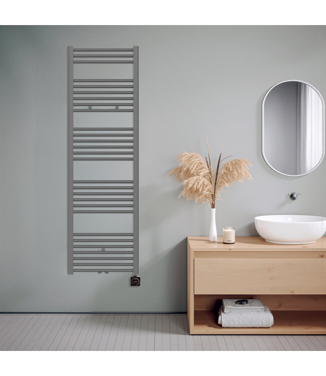  160x50 cm - Oppio Smart WiFi Antraciet elektrische handdoekradiator