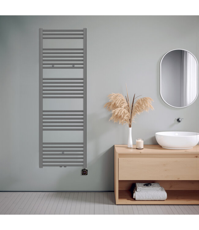  160x60 cm - Radiateur sèche-serviettes électrique Oppio Smart WiFi Anthracite