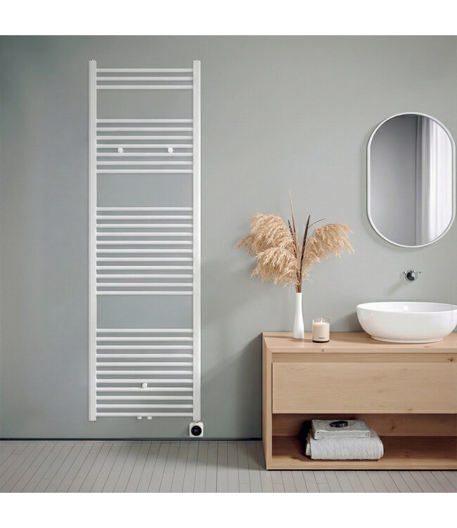  180x60 cm - Radiateur sèche-serviettes électrique Oppio Smart WiFi White (Ral 9016)
