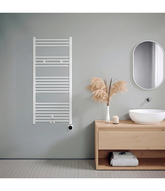  120x60 cm - Oppio Smart WiFi Wit (Ral 9016) elektrische handdoekradiator