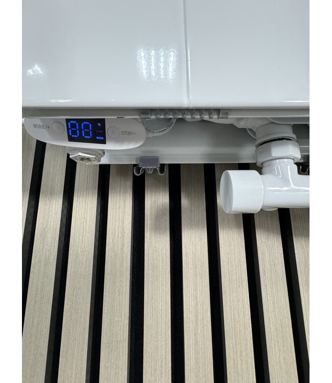  200x60 cm Type 22 - 3739 Watt - Duo Hybride Verticale radiator met Wifi functie - vlakke voorzijde - Mat Zwart (Ral 9005)